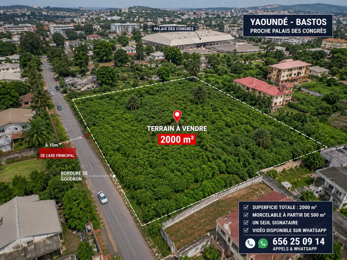 41248- Terrain à vendre à Yaoundé, Quartier Bastos