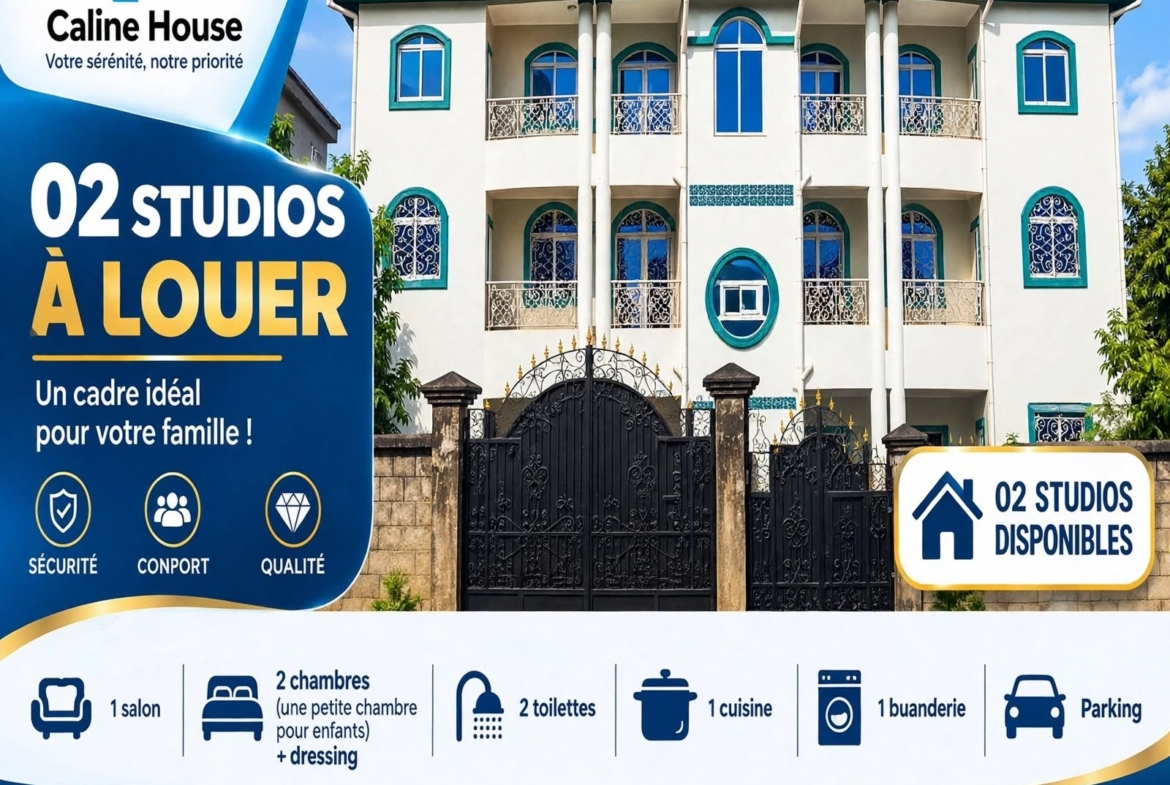02 STUDIOS À LOUER – JAPOMA CHEZ ALEX – DOUALA !