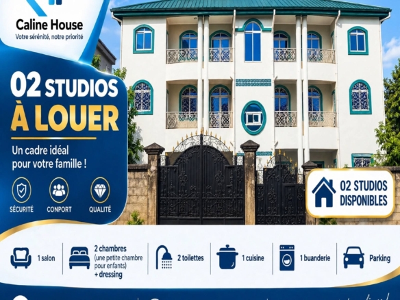 02 STUDIOS À LOUER – JAPOMA CHEZ ALEX – DOUALA !